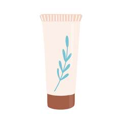 Skin care product, cream. Flat cosmetic hand drawn illustration