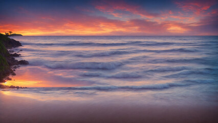 sunset over the ocean