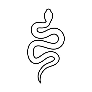 Snake Outline Icon Vector Illustration
