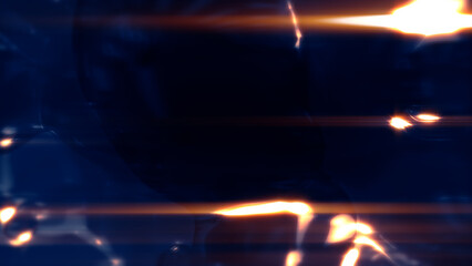 shining blue dense soft forms particles - dark bokeh backdrop - abstract 3D illustration