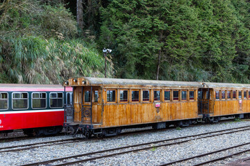 Obraz premium Alishan station in Alishan National Forest Recreation Area in Taiwan