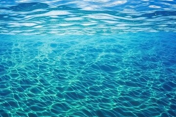 Fototapeta na wymiar crystal clear lake with vibrant blue water