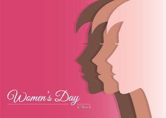Obraz na płótnie Canvas women's rights feminism symbol women speak international women's day