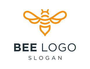 Logo design about Bee on a white background. created using the CorelDraw application.