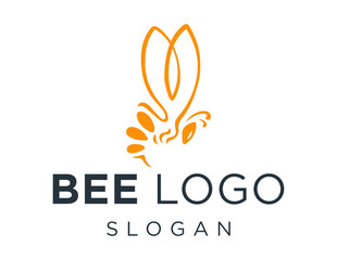 Logo design about Bee on a white background. created using the CorelDraw application.