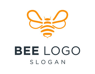 Logo design about Bee on a white background. created using the CorelDraw application.
