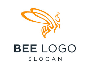 Logo design about Bee on a white background. created using the CorelDraw application.