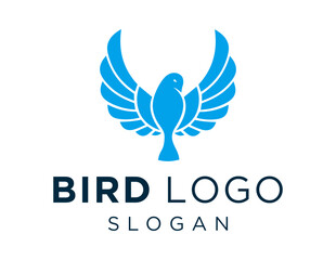 Logo design about Bird on a white background. created using the CorelDraw application.