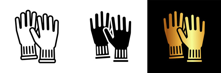 Garden Gloves Icon, The Garden Gloves icon represents a protective handwear used for gardening and outdoor activities.