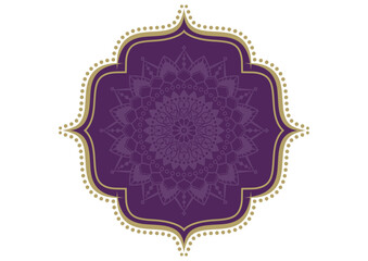 インド風の飾りフレーム。曼荼羅の装飾。