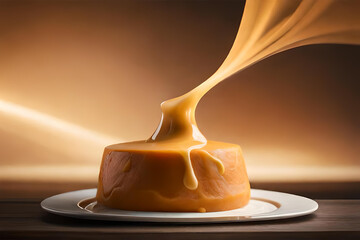 honey dripping from wooden spoon