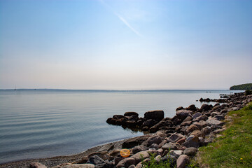landscape in the bay of Aarhus, Denmark in summer 2023