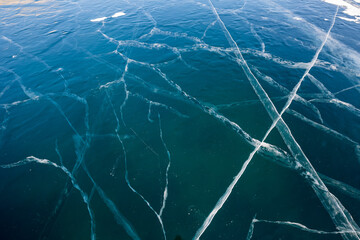 Ice of Lake Baikal