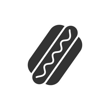 recommend clip art: Hot dog silhouette glyph fast food vector icon