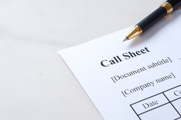 予約受付管理表（Call-Sheet）を記入して予約管理業務を行う