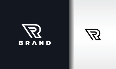 monogram letter PR logo