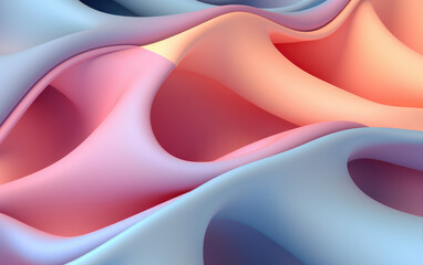 Paste Colors Volumetric Wavy Abstract Background