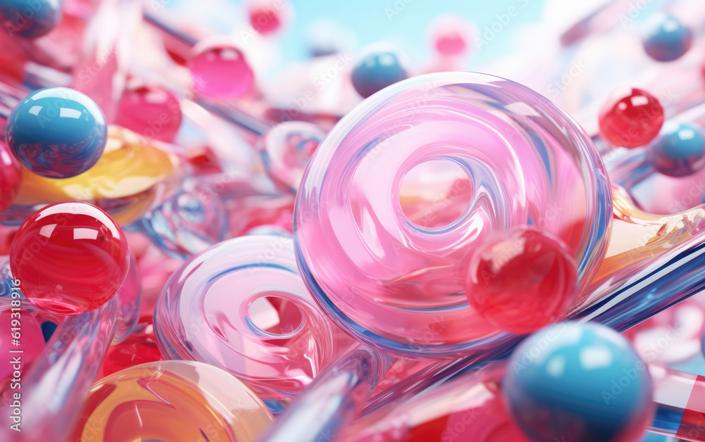 Canvas Prints colorful lollipops abstract background
