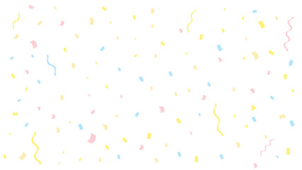 かわいくてポップな紙吹雪グラフィク素材