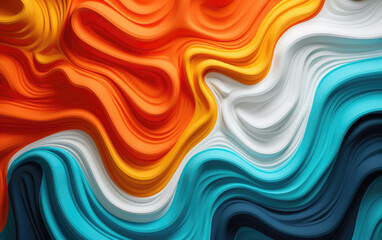 Colorful Volumetric Wavy Abstract Background