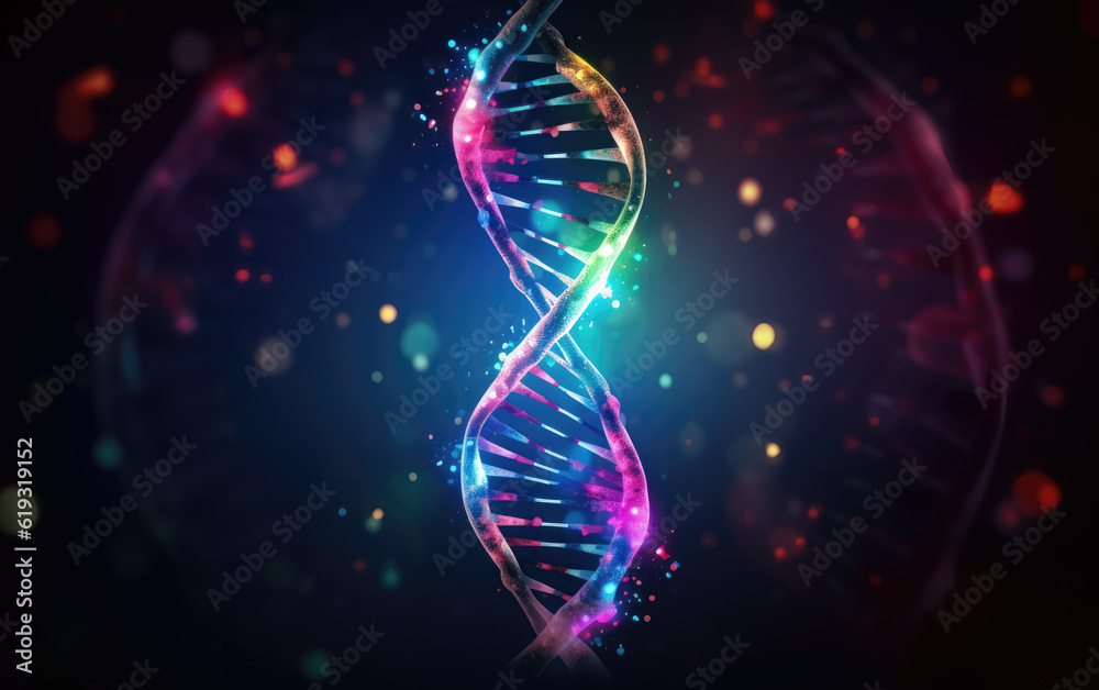 Poster dna helix abstract background