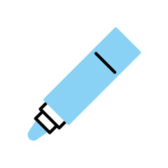 ペン・サインペン／シンプルな文房具のベクターアイコン