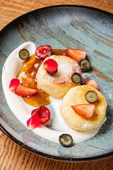 cream cheese pancakes with sour cream