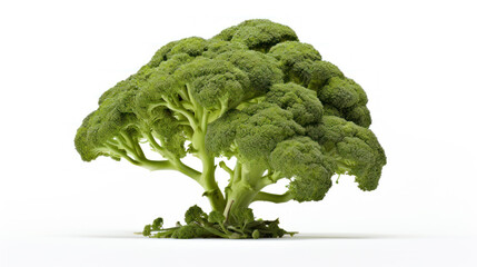 broccoli isolated on white. Generative AI