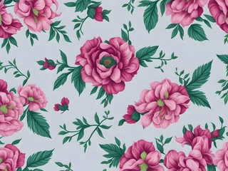 Foto op Canvas Seamless Small Flower Background Pattern © Shahriar507