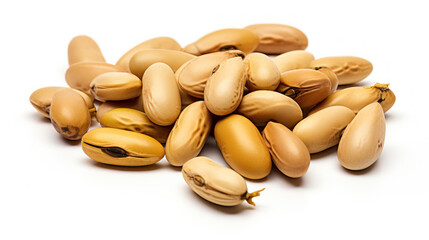 Bean Isolation: A Wholesome Delight on White. Generative AI