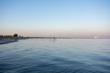Evening mood on the beach of Ishoj, south of Copenhagen, denmark