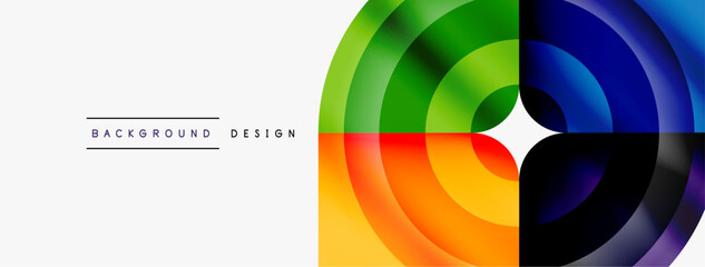 Obraz premium Circle abstract background. Wallpaper, banner, background, landing page, wall art, invitation, print, poster