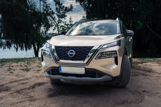 27.06.2023 - Kyiv, Ukraine: New Nissan X-Trail N-Connecta in baige color with black roof