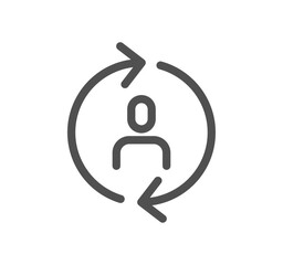 People related icon outline and linear vector.