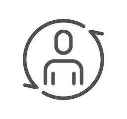 People related icon outline and linear vector.