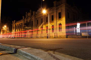 night traffic in the city