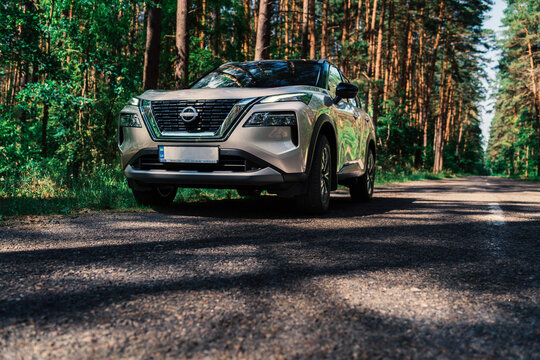 27.06.2023 - Kyiv, Ukraine: New Nissan X-Trail N-Connecta in baige color with black roof
