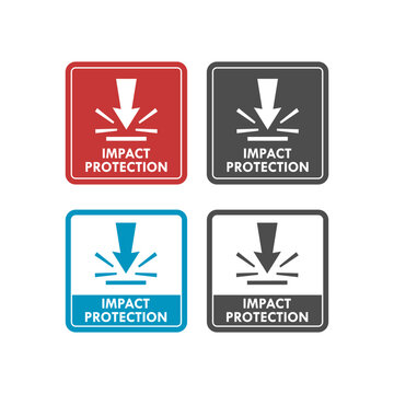 Impact protection design logo template illustration