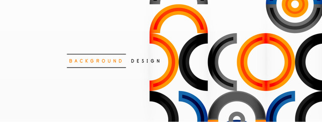 Colorful circle abstract background with vibrant and eye-catching design that incorporates a variety of different shades and hues creating a swirling, dynamic effect