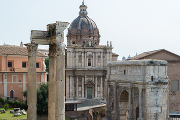 Roman forum and curia Julia in Rome, Italy
