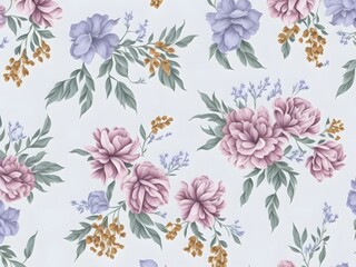 Seamless Cute Floral Background Pattern, Seamless Small Flower Background Pattern