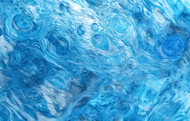 Air bubbles in water. Seamless Water Surface Pattern. Generative AI.