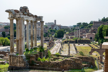 Roman forum and curia Julia in Rome, Italy