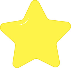Yellow star shape, white opalescent