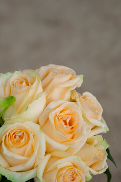 beautiful flowers on table in wedding day