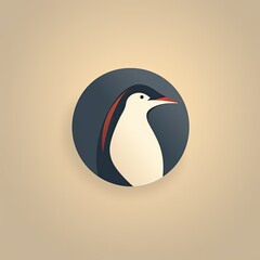 penguin - minimalistic logo template created using generative AI tools