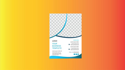 Corporate colorful modern A4 business flyer templete design for marketing, business proposal, advertise, publication.