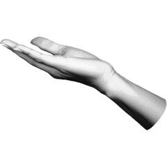 Halftone hand gesture as collage graphic element. Vintage punk grunge arm dotted pattern stickers. Retro trendy doodle hands vector illustration for posters, social media, business banners