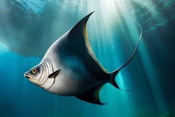 angel fish in water generated AI