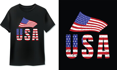 4th July Typography T-shirt Design